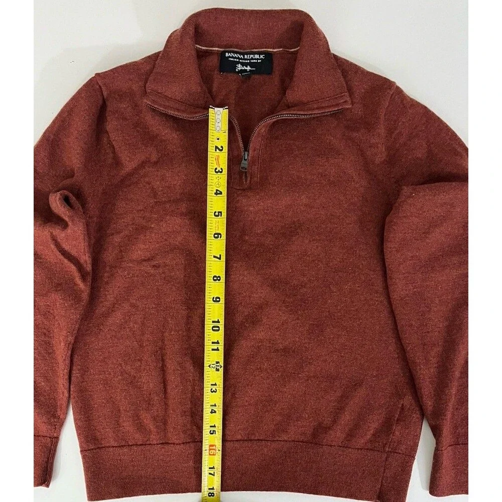 Banana Republic Merino Wool Sweater Men’s M Burnt Orange *See Photos